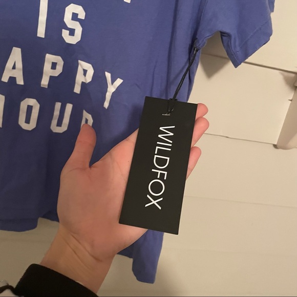 Wildfox Always Happy KEKE T-Shirt NWT - Picture 4 of 4